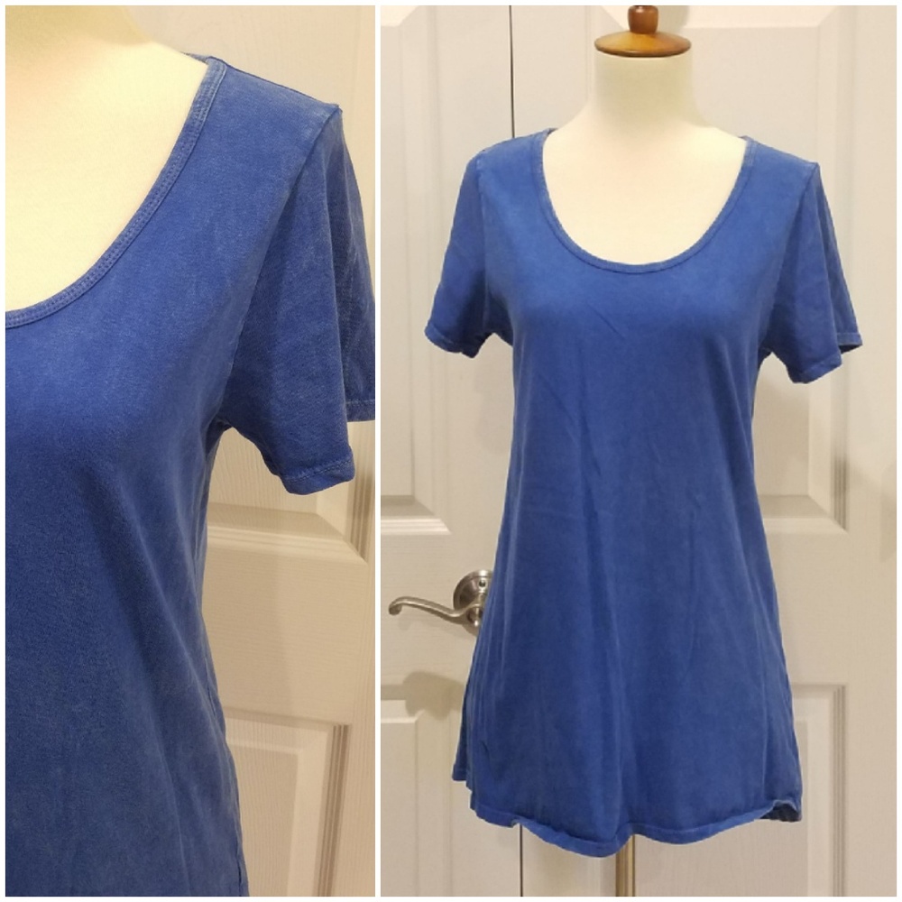 Lularoe Blue Sunwashed Classic T